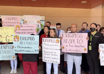 Protesta en Hospital Especialidades por falta de insumos y pagos